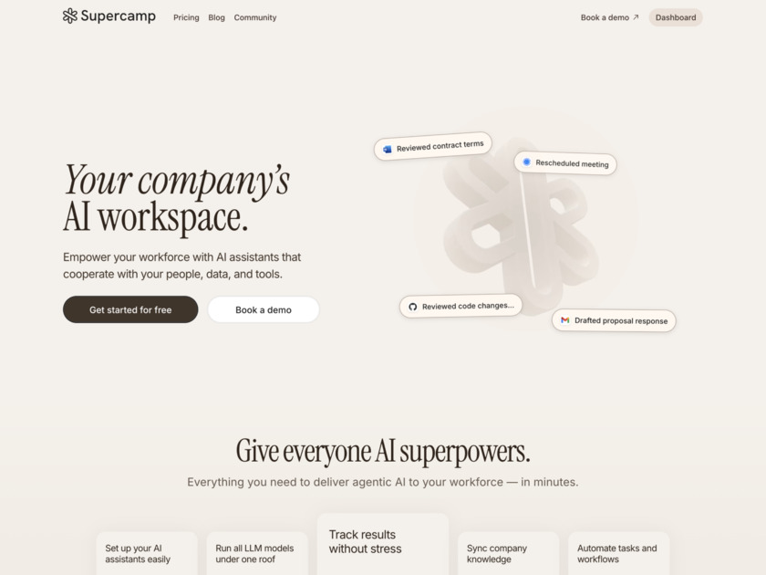 Supercamp.ai Landing Page