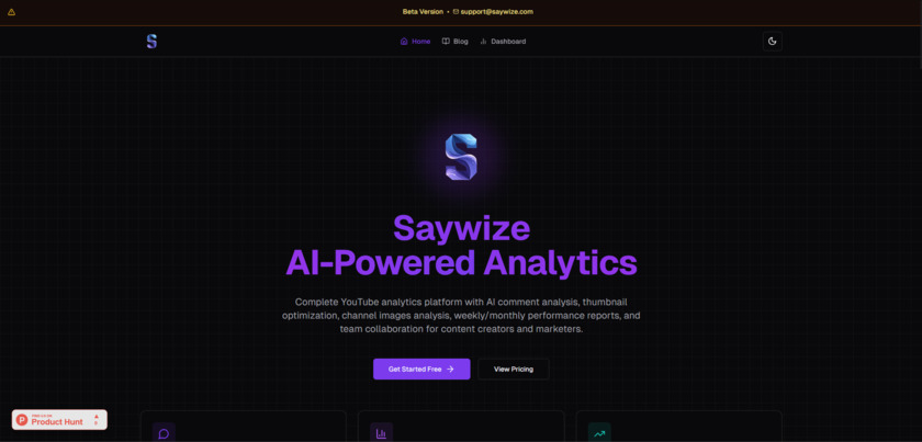 Saywize Landing Page