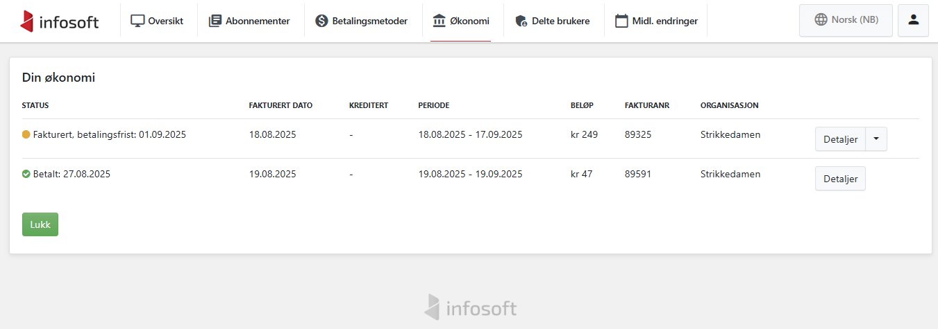 INFO-Subscription Financial overview