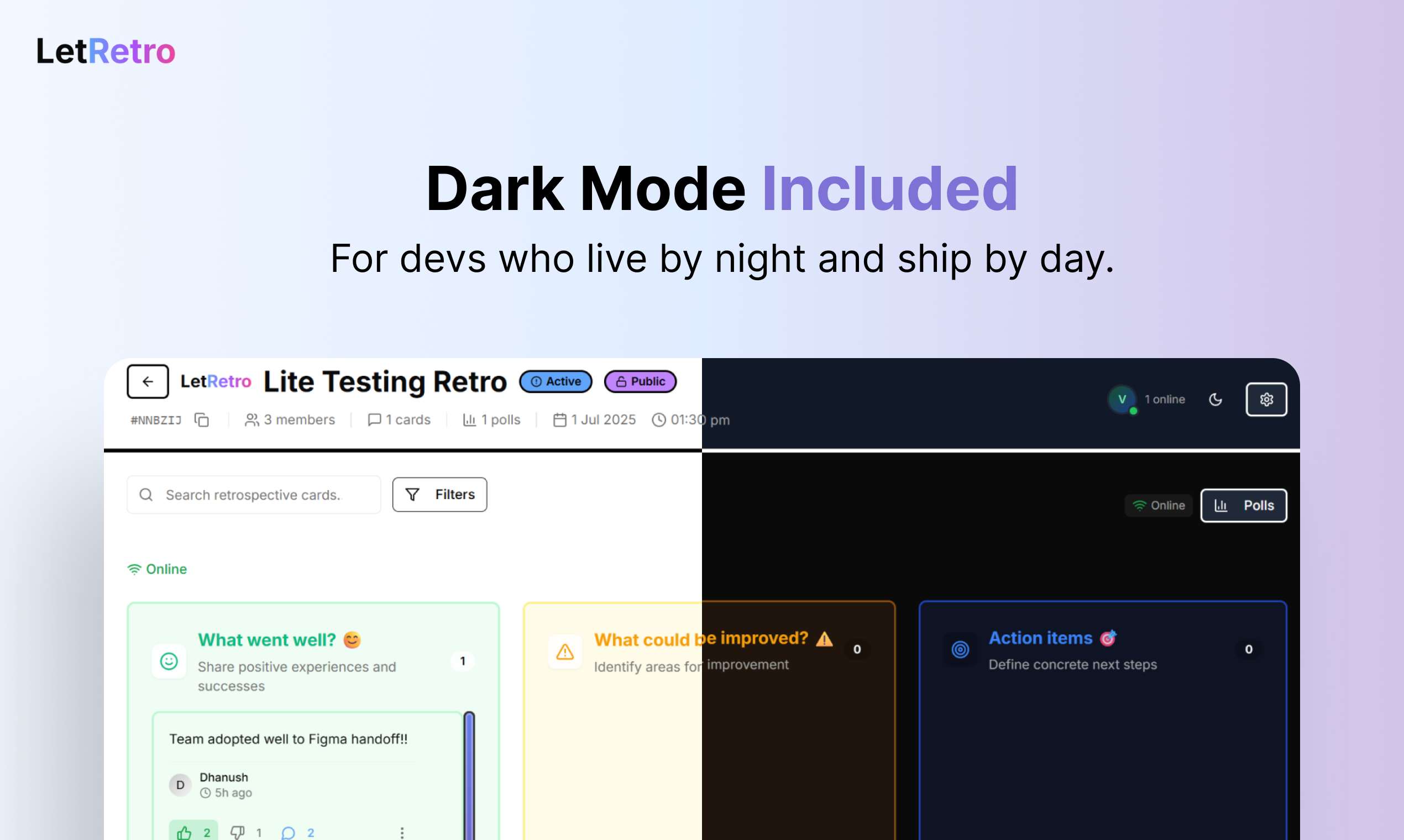 LetRetro Available in Both Themes