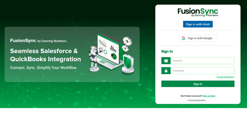 FusionSync by Dancing Numbers Landing Page