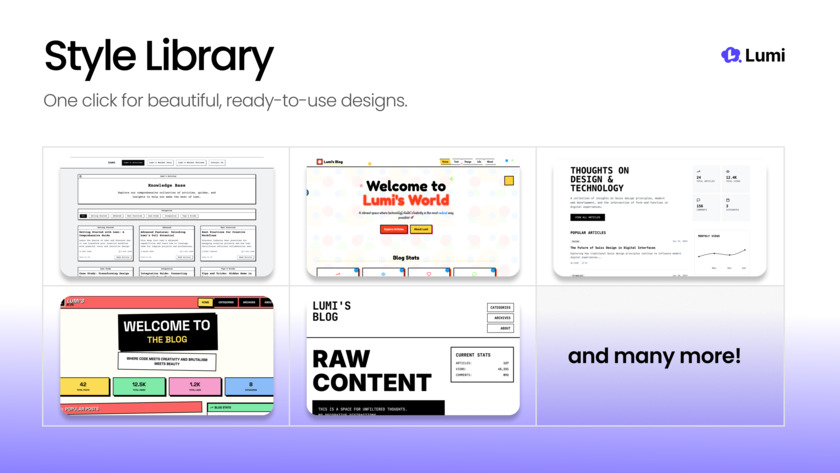 Lumi.new Landing Page