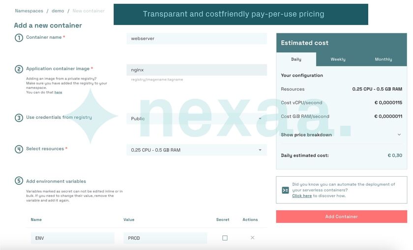 Nexaa Landing Page