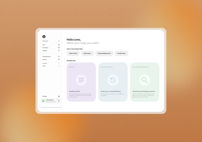 Vetz.ai App home
