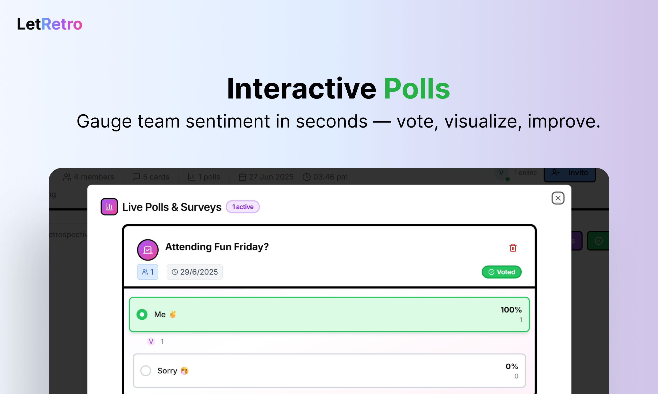 LetRetro Interactive Polls