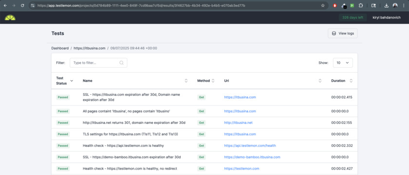Testlemon Landing Page