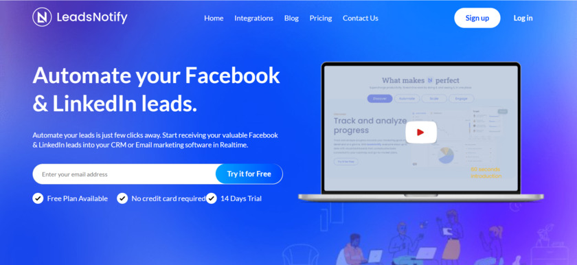 LeadsNotify.com Landing Page