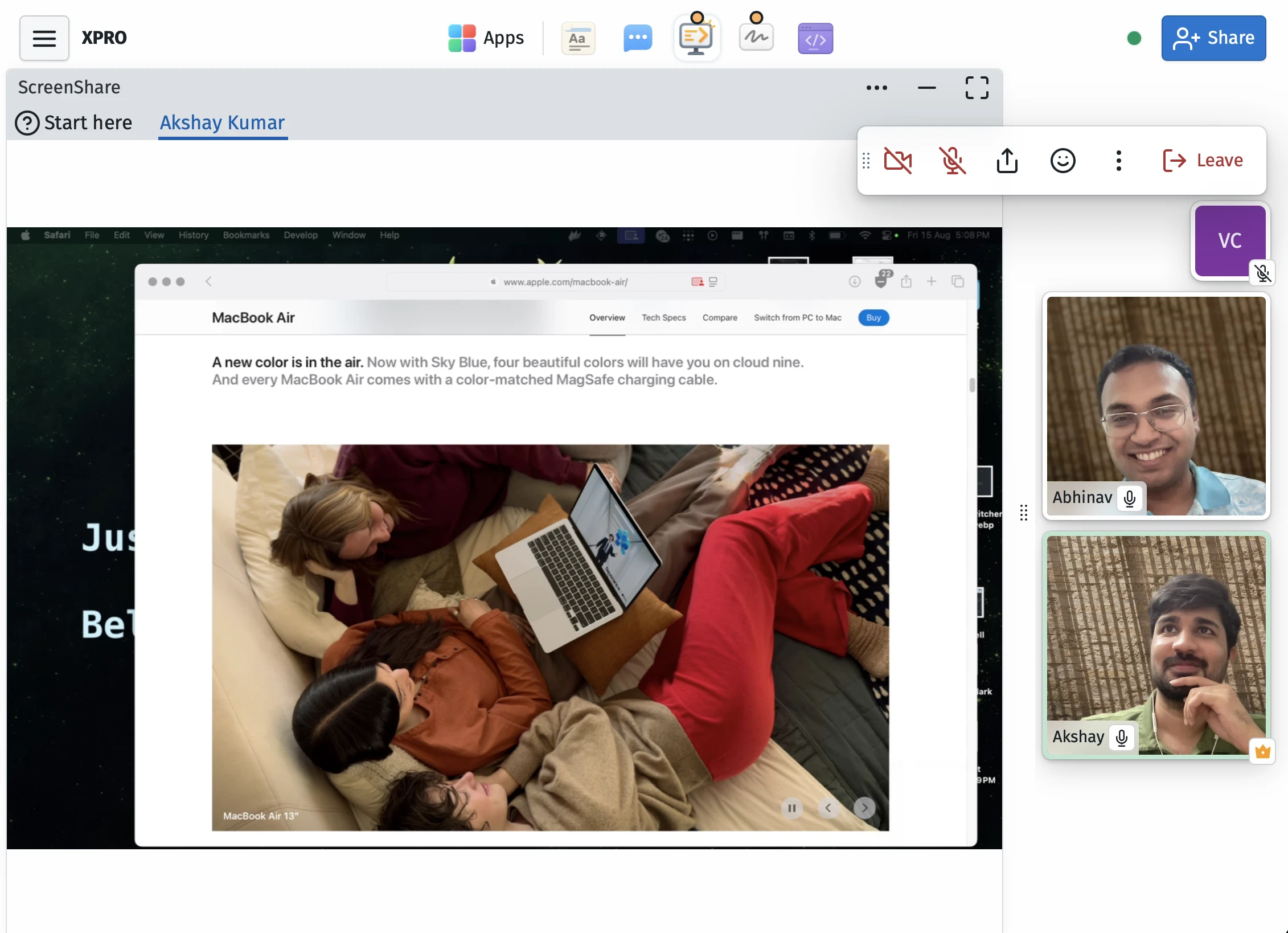 oorja Present your screen(s). You can start a huddle in any Space