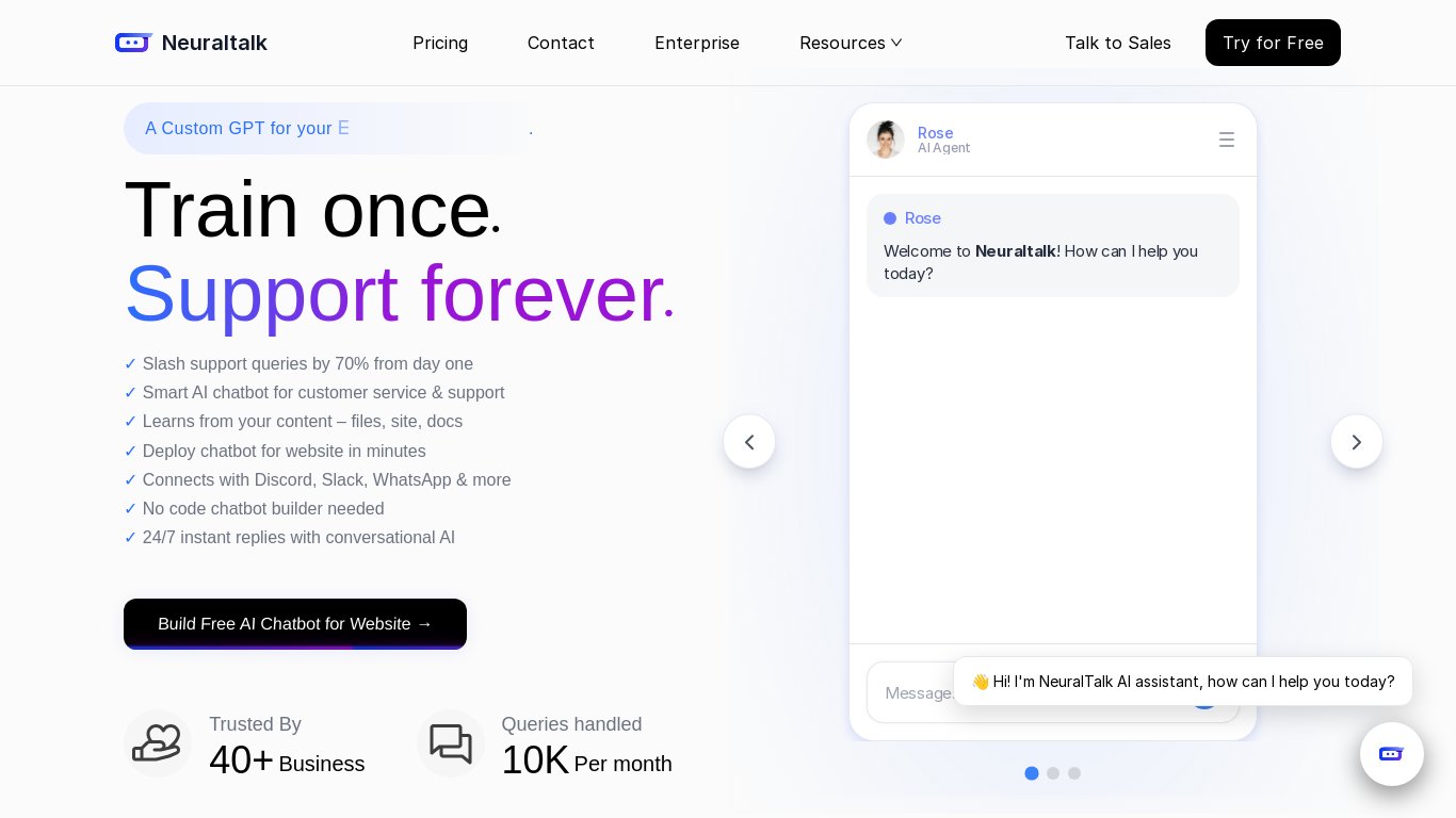 NeuralTalk Landing page