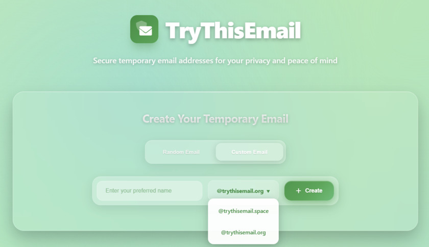TryThisEmail.org Landing Page