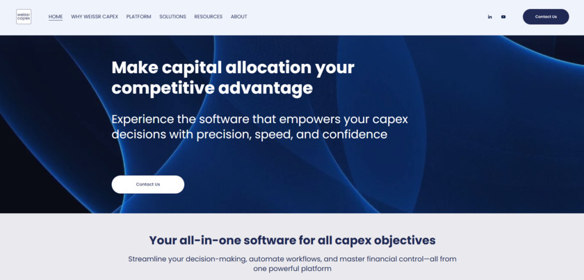 Weissr Capex Landing page // 2025-09-09