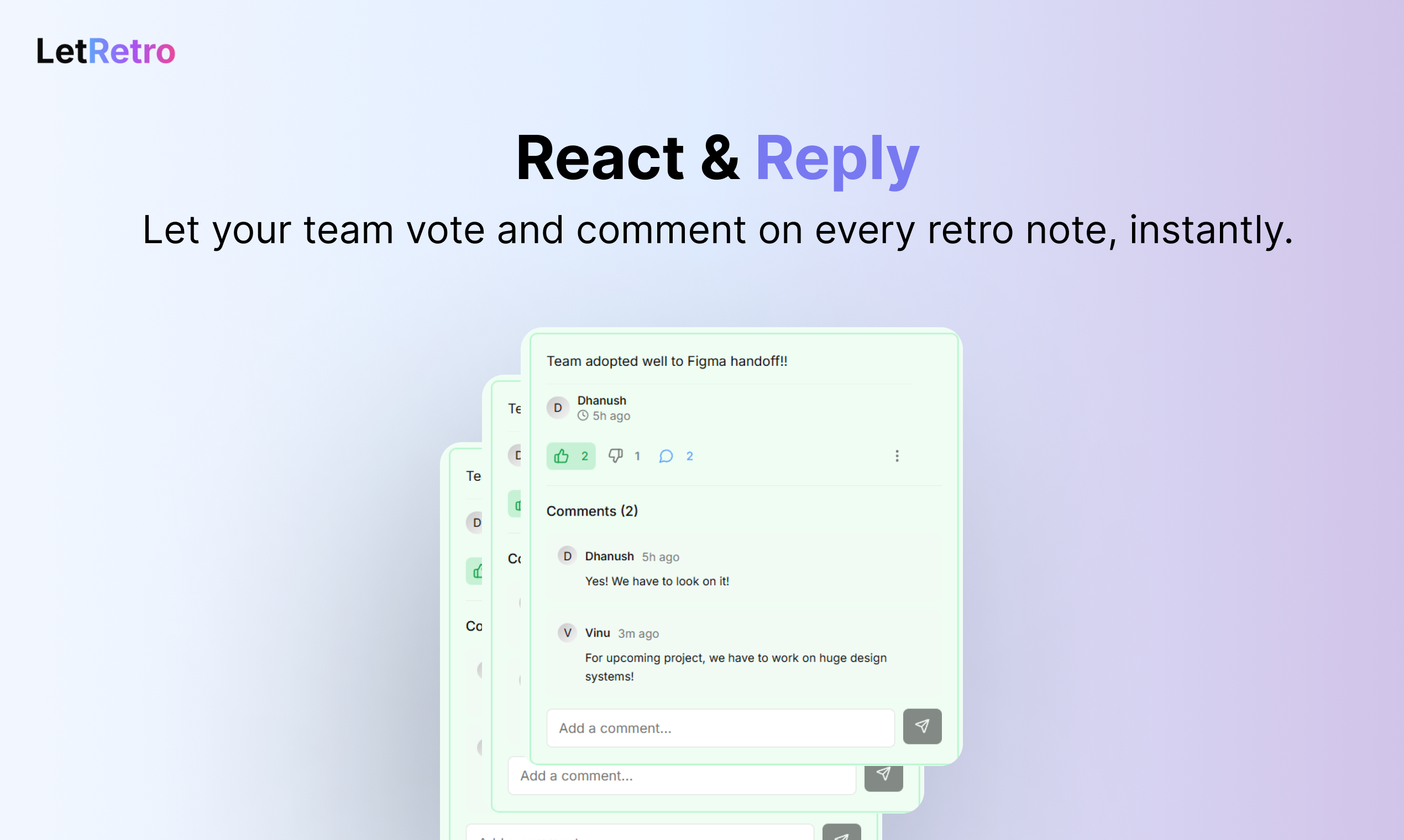 LetRetro React & Reply for Every Notes