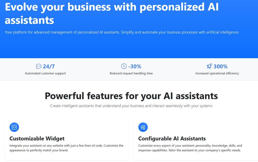 Evolbot Landing Page