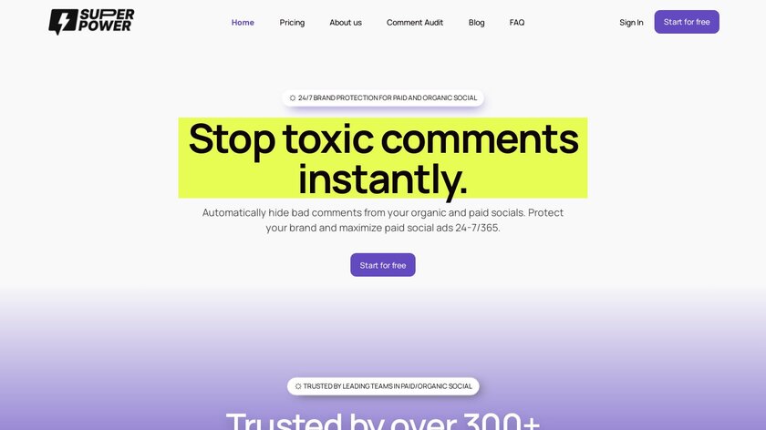 Superpower Social Landing Page
