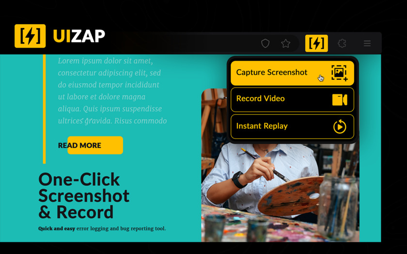 UI Zap Landing Page