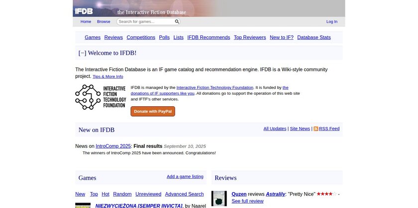 IFDB.org Landing Page
