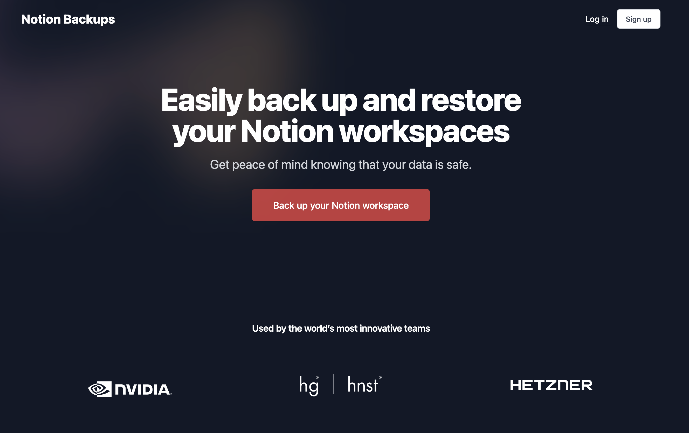 Notion Backups notionbackups-homepage