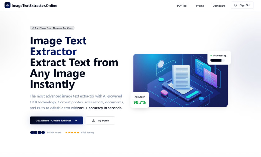 ImageTextExtractor.Online Home Page