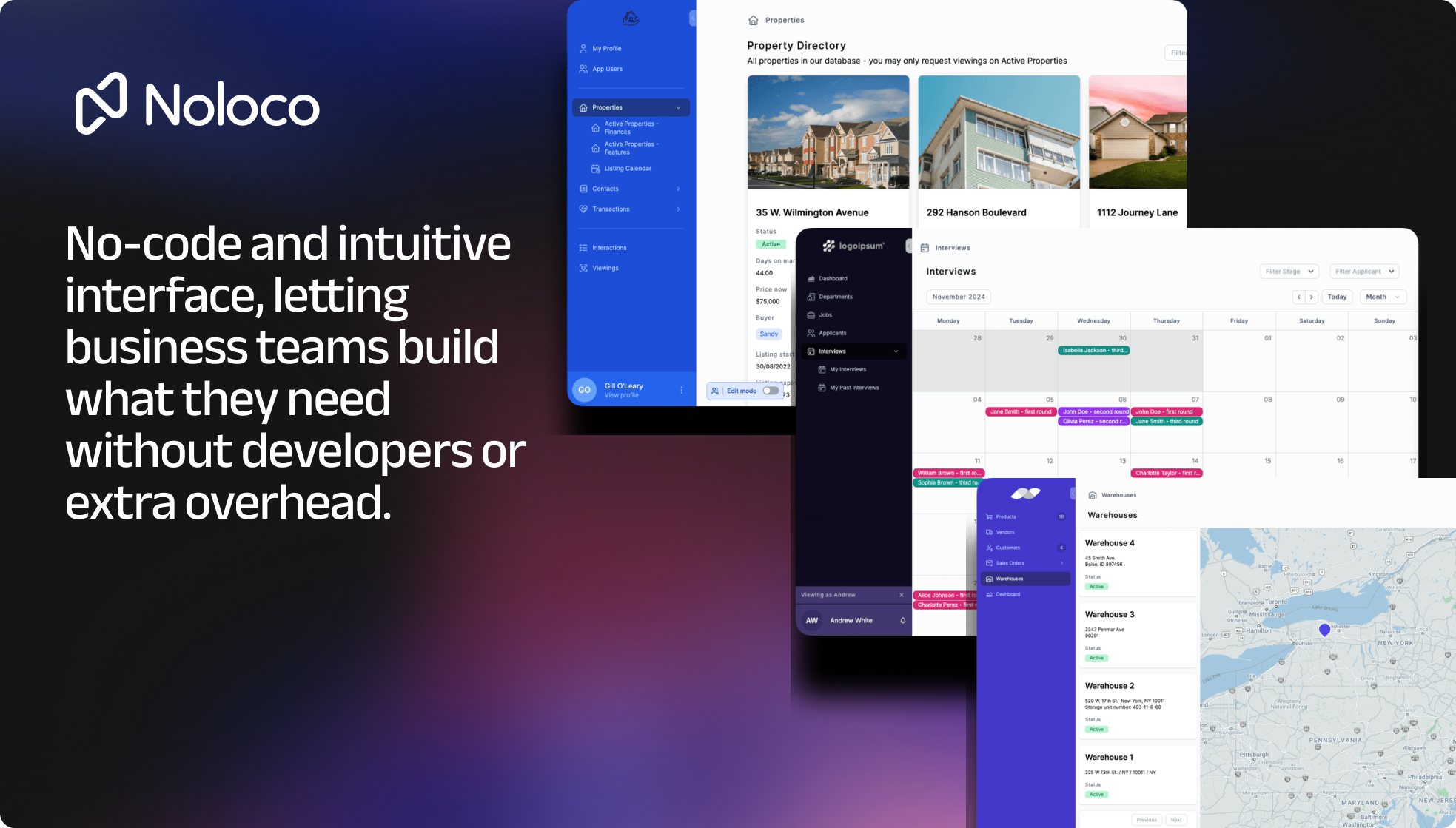Noloco Point and click UI, to build what you need in no time
