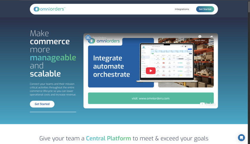 Omniorders Landing Page