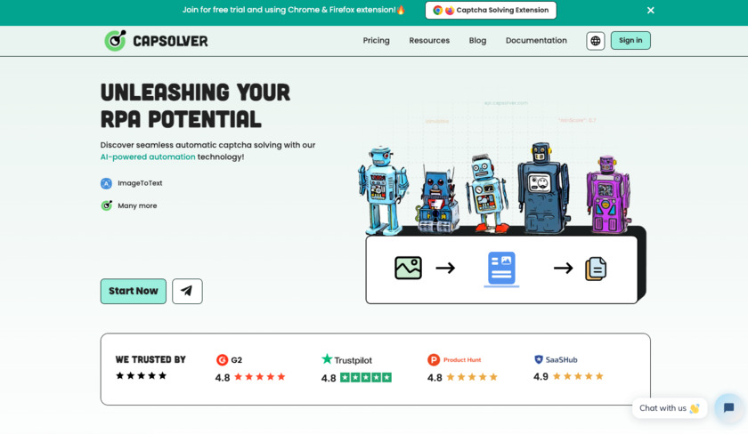 CapSolver Landing Page