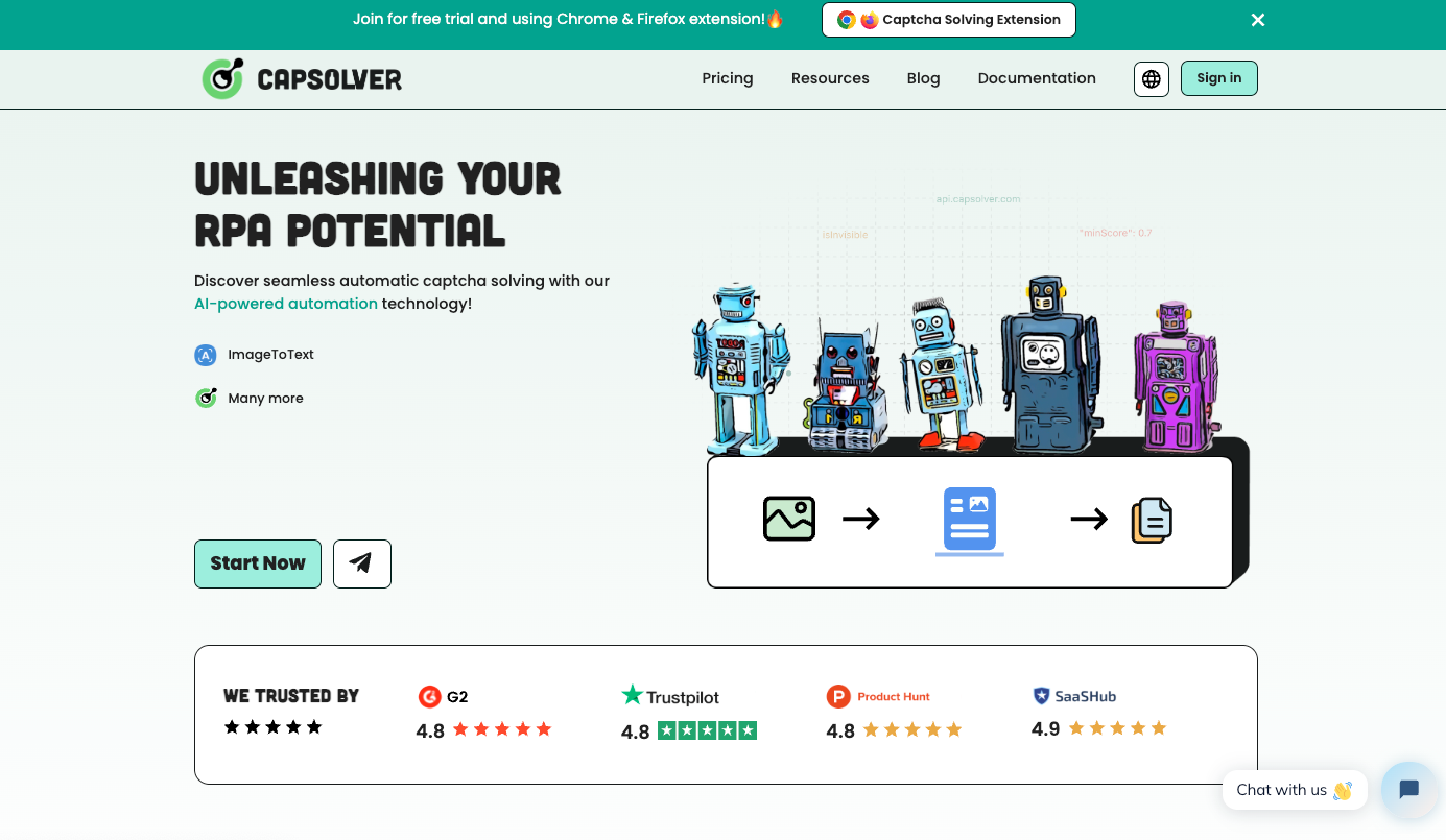 CapSolver Landing Page