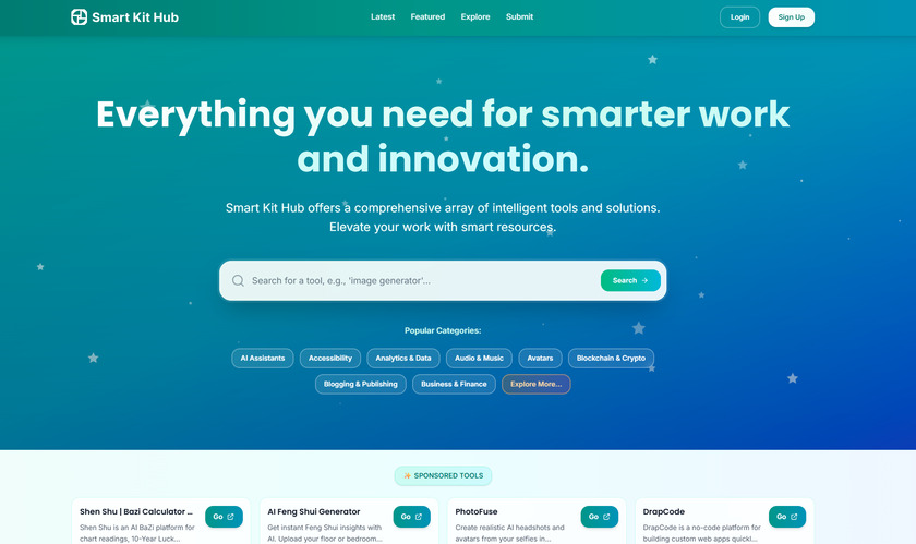 Smart Kit Hub Landing Page
