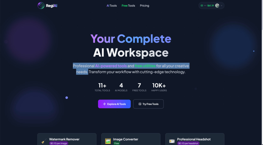 RegiAI Landing Page