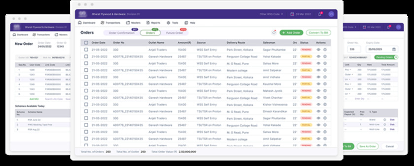 Heeras Distribution Management System Landing Page