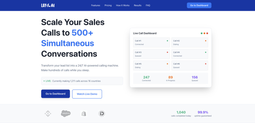 Laycal Landing Page