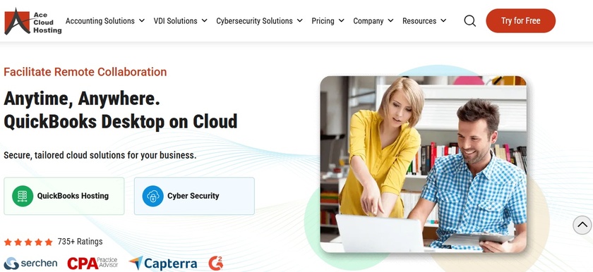 Ace Cloud Hosting Landing Page