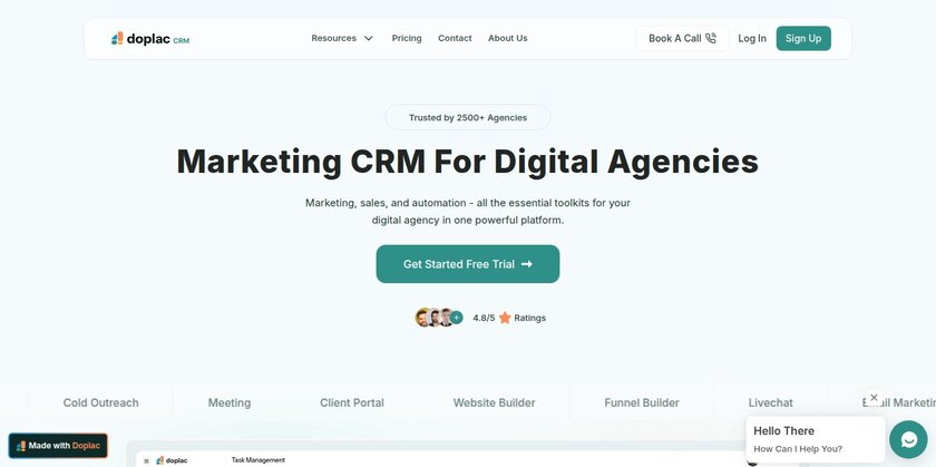 Doplac CRM Landing Page