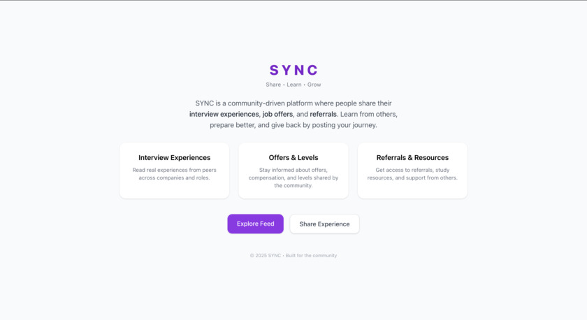 Syncforum Landing Page