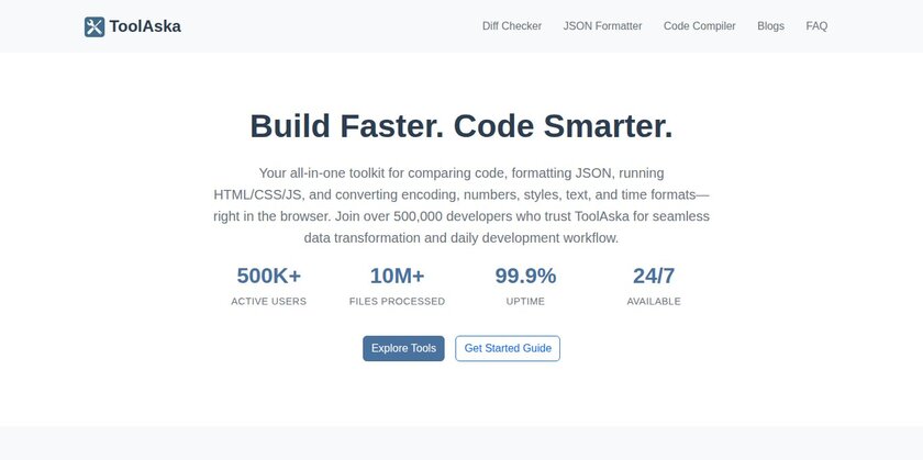 Toolaska Landing Page