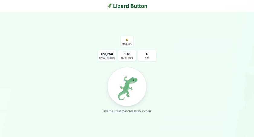 LizardButton.site Landing Page