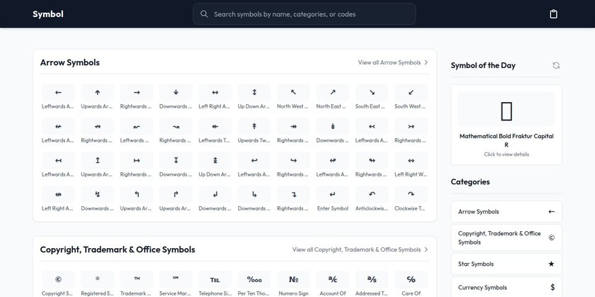 Symbol.so Landing Page