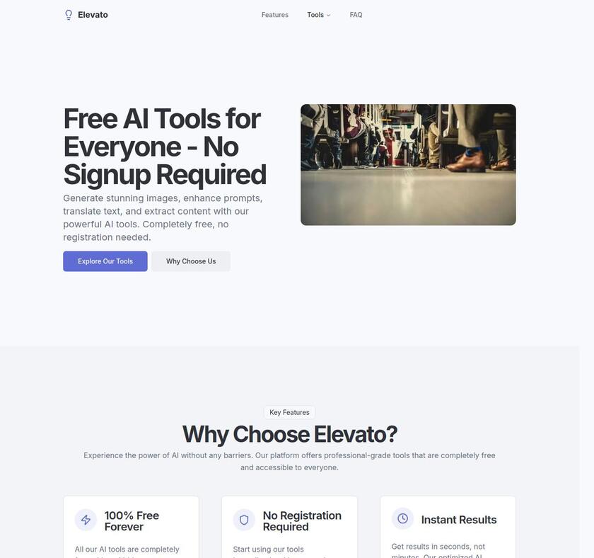 Elevato.pro Landing Page