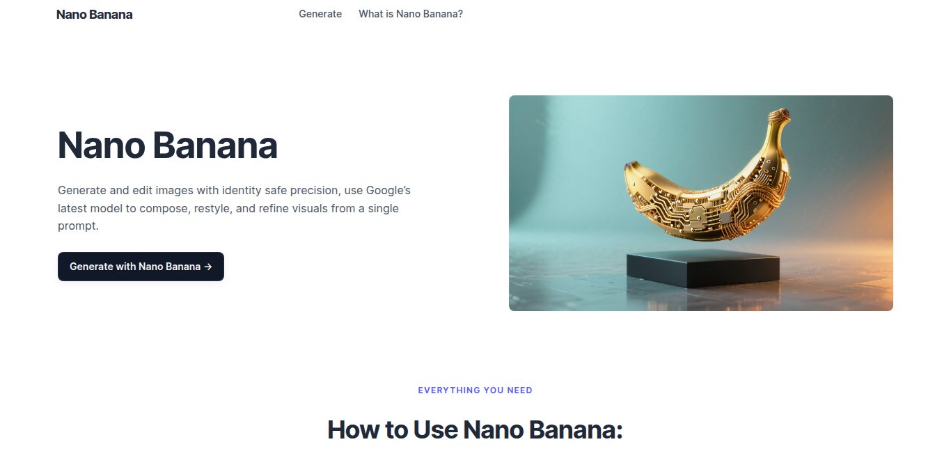 NanoBanana.gg Landing page