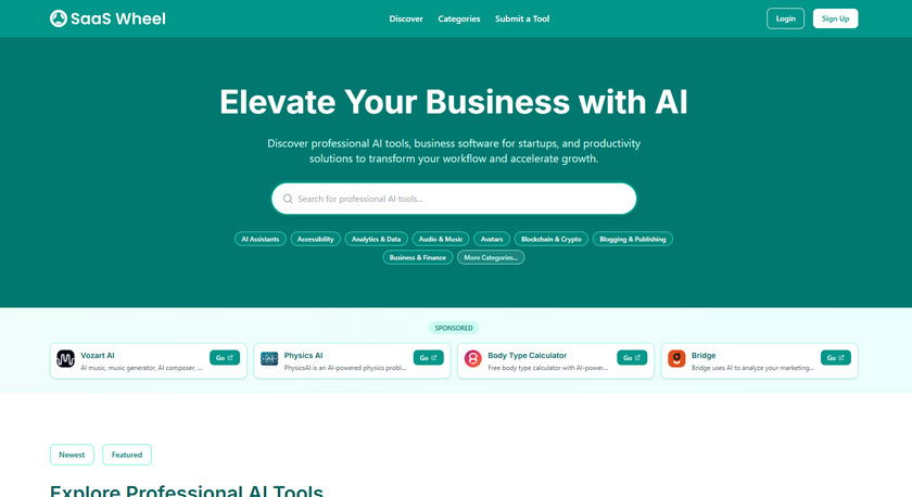 SaaS Wheel Landing Page