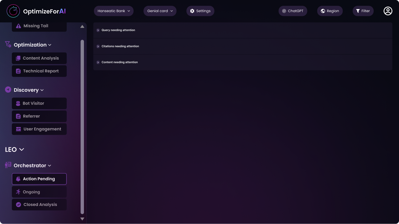 OptimizeForAI Pending Actions queued by DAN