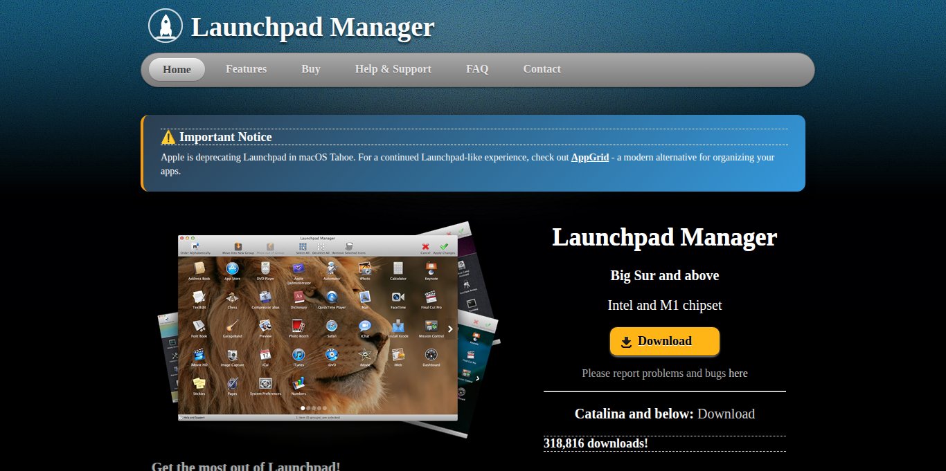 Launchpad Manager Landing page