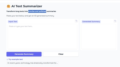 AI Text Summarizer by AI4How image