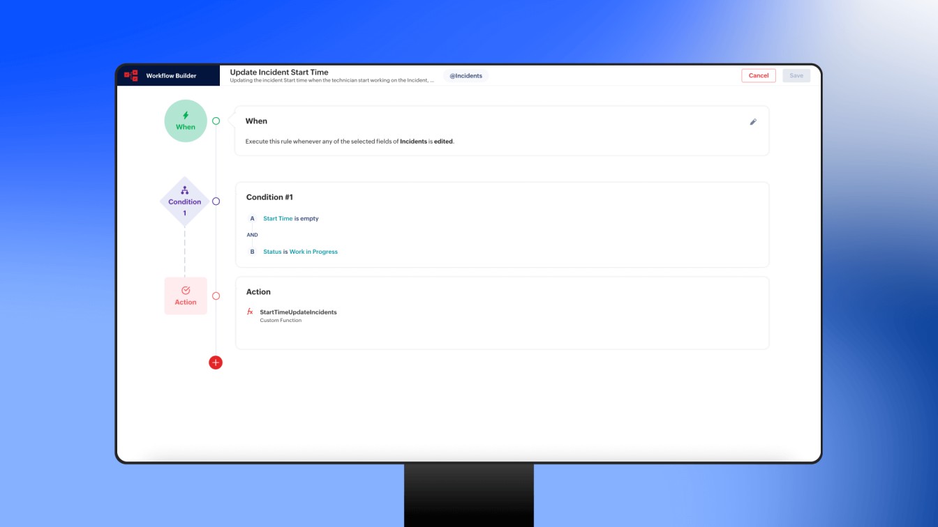 Zoho IoT Zoho IoT Workflow Builder
