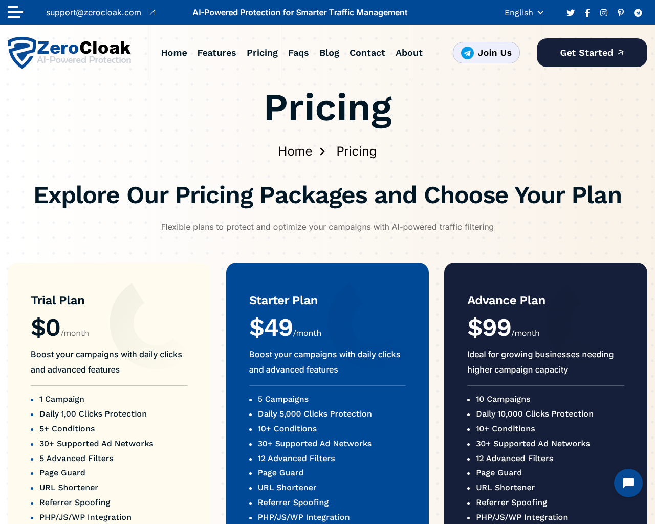 ZeroCloak pricing
