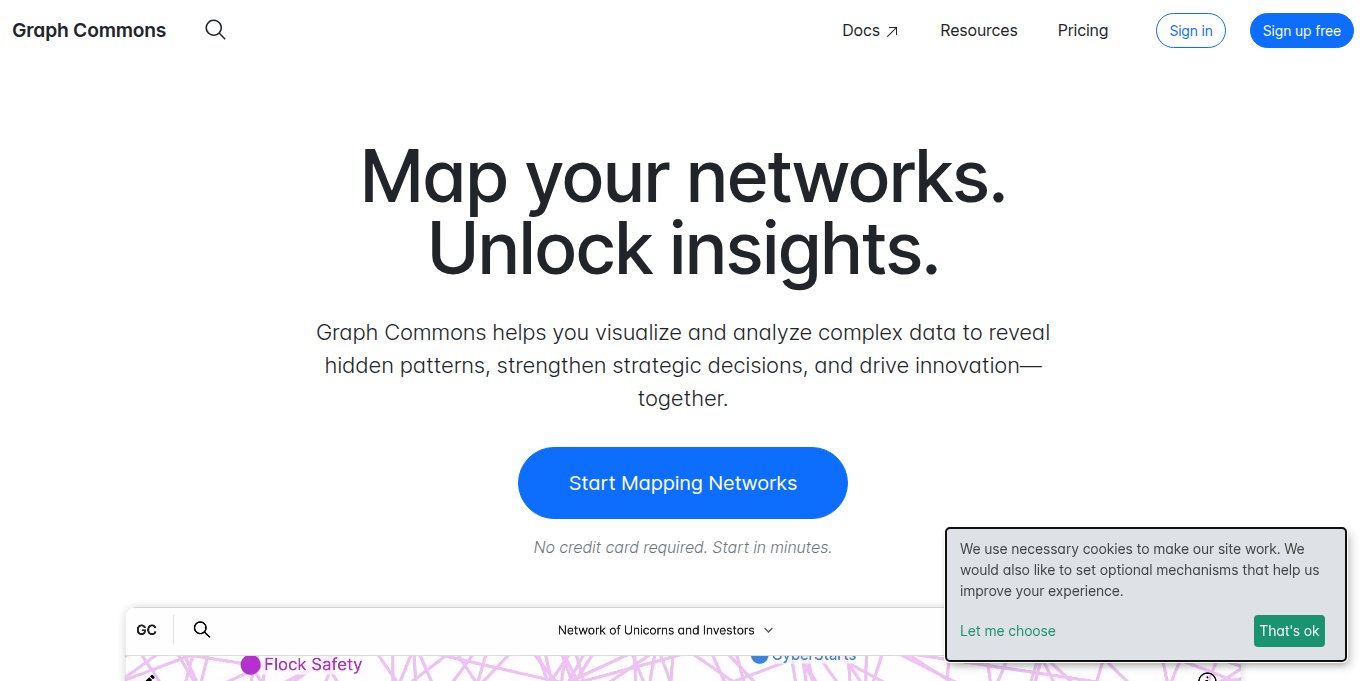Graph Commons Landing page