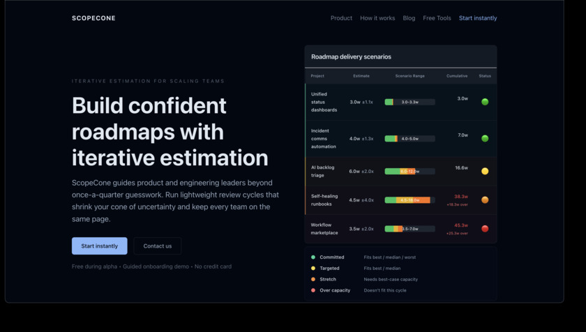 ScopeCone Landing Page