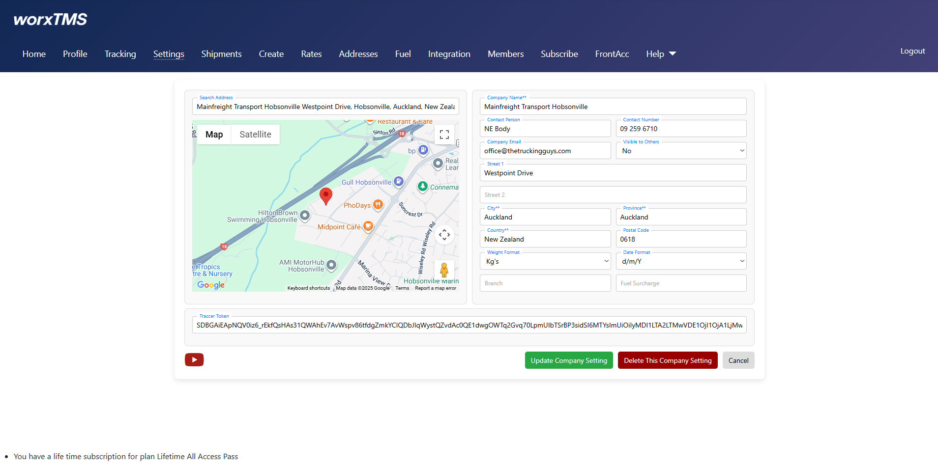worxTMS Settings