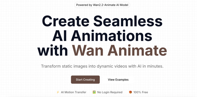 Wan-Animate.video Landing Page