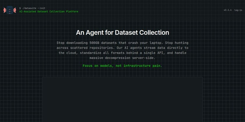 DataSuite Landing Page