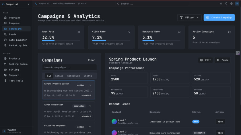 Munger.ai Landing Page